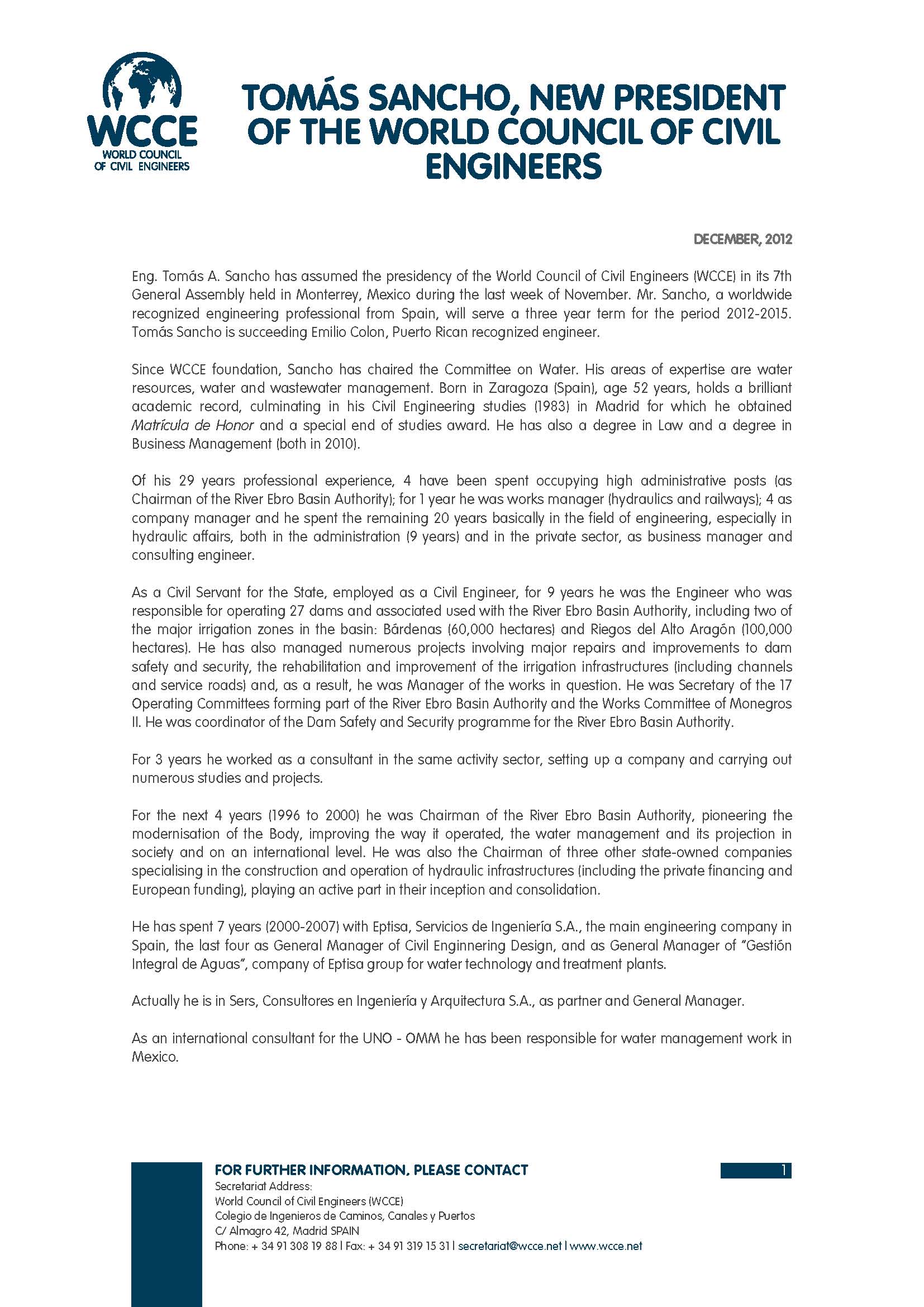 wcce world council of civil engineers press releases engineering paper print out